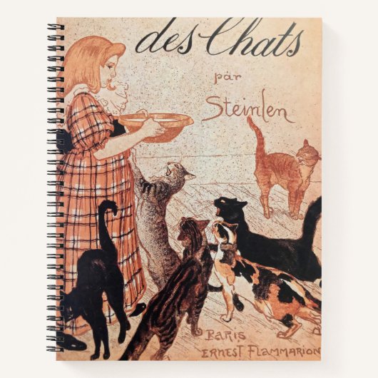 Meisvoer Vintage Steinlen Poster Notitieboek (Voorkant)