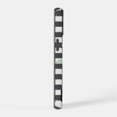 Meisvrij Floral Black White Buffalo Pset Name iPhone 15 Case (Rechterkant)