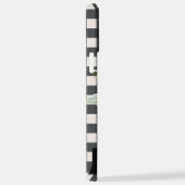 Meisvrij Floral Black White Buffalo Pset Name iPhone Hoesje (Rechterkant)