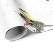 Meisvuil met gele wandpapier cadeaupapier (Rol Hoek)