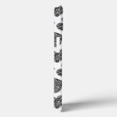 Meiszwart-wit-liefdeshartenpatroon Case-Mate iPhone Case (Achterkant / Rechts)