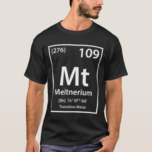 Meitneriumelement (wit) t-shirt (Voorkant)