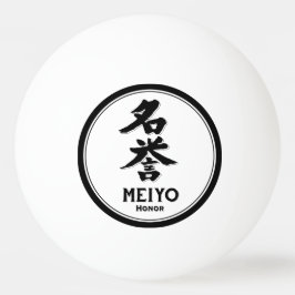 MEIYO eer bushido deugd samurai kanji tattoo Pingpongbal
