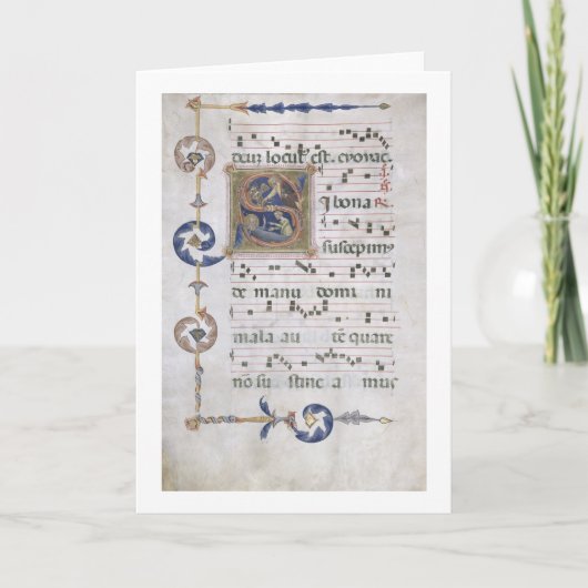 Mej. 564 f.13v- Pagina met historiated departement Notitiekaartje (Voorkant)