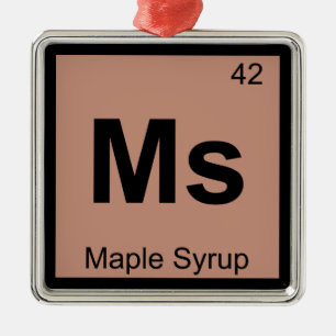 Mej - Chemie Periodiek Systeem Symbool Esdoornsiro Metalen Ornament