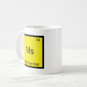 Mej - Gekke Wetenschapper Grappige Scheikunde Elem Koffiemok (Voorkant links)