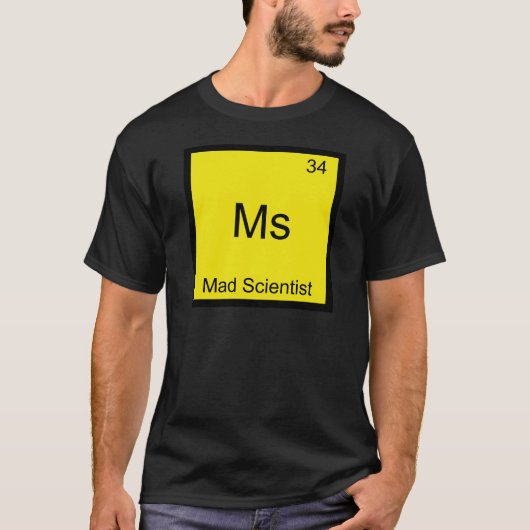 Mej - Gekke Wetenschapper Grappige Scheikunde Elem T-shirt (Voorkant)