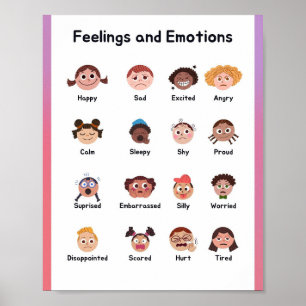 MEKIMI - Illustratieve gevoelens en emoties Poster