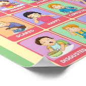 MEKIMI- Kleurrijke pastel Kinder Gevoelens & Emoti Poster (Hoek)