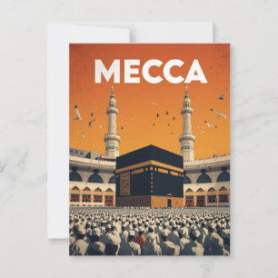 Mekka Hajj Bedevaart Islamitische Briefkaart