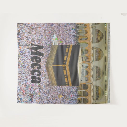 Mekka Saoedi-Arabië Islam heiligste stad, Ka'aba Wandkleed (Voorkant (horizontaal))