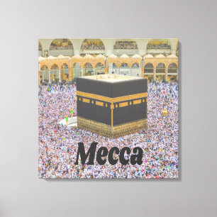 Mekka Saudi-Arabië De heiligste stad van de islam, Canvas Afdruk