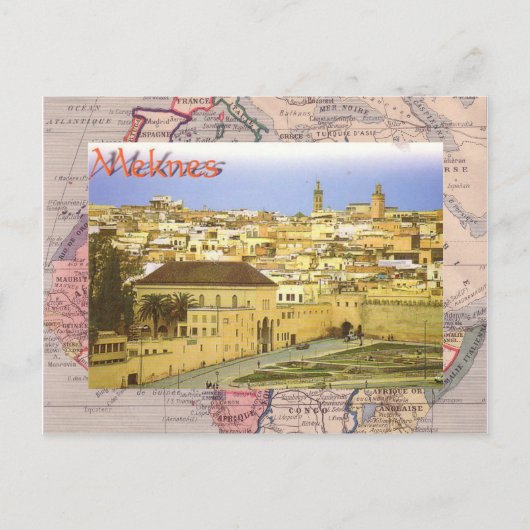 Meknes Briefkaart (Voorkant)