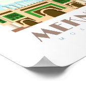 Meknes city morocco Skyline Poster (Hoek)