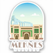 Meknes city morocco Skyline Sticker (Voorkant)