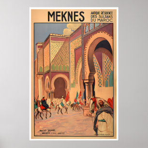 Meknes Kunst Marokko Reisposter Print Marokkaans