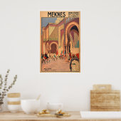 Meknes Kunst Marokko Reisposter Print Marokkaans (Keuken)