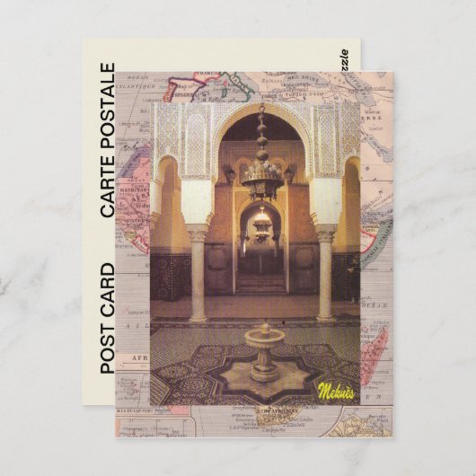 Meknes; moskee briefkaart (Voorkant / Achterkant)