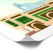 Meknes Stad Marokko Illustratie Poster (Hoek)