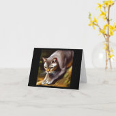 Mekong Bobtail Cat Kaart (Gele Bloem)