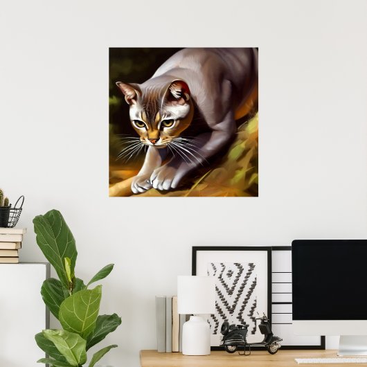 Mekong Bobtail Cat Poster (Thuiskantoor)