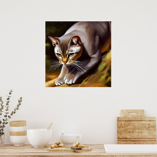 Mekong Bobtail Cat Poster (Keuken)