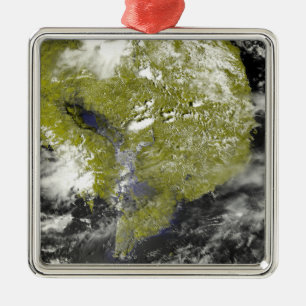 Mekong Delta en de Tonle Sap Metalen Ornament