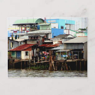 Mekong River Houses Briefkaart