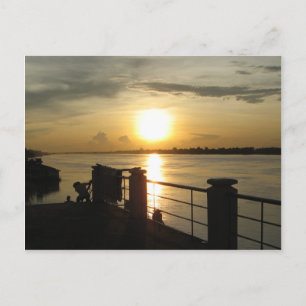 Mekong River Sunset ... Nong Khai, Isaan, Thailand Briefkaart