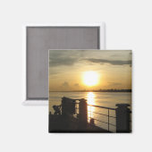 Mekong River Sunset ... Nong Khai, Isaan, Thailand Magneet (Voorkant / Achterkant)