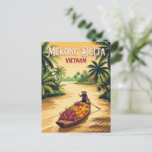 Mekong rivier Vietnam Briefkaart (Staand voorkant)
