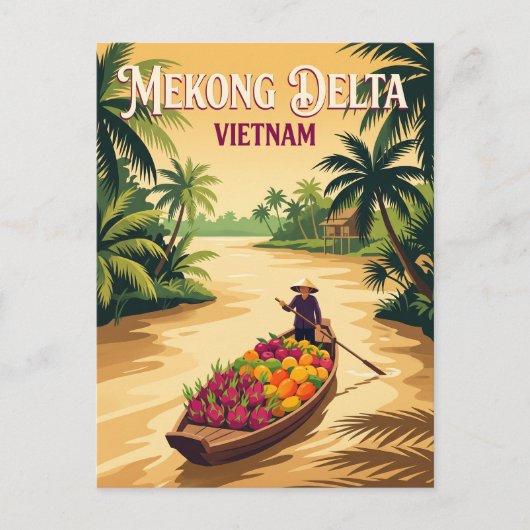 Mekong rivier Vietnam Briefkaart (Voorkant)