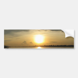 Mekong Rivier Zonsondergang ... Nong Khai, Isaan, Bumpersticker