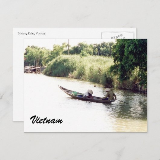 mekongboot briefkaart (Voorkant / Achterkant)