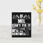 Mel Cadeau Naam Fix Funny Verjaardag Gepersonalise Kaart (Gele Bloem)