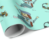 Mel de kat en Maizy Chanoeka Wrapping Papier (Rol Hoek)