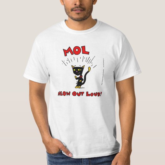 Mel MOL: MEOW LOUD! Mannen waarde T-shirt (Voorkant)