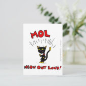 Mel "MOL: MEOW OUT LOUD"-Briefkaart Briefkaart (Staand voorkant)