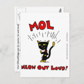 Mel "MOL: MEOW OUT LOUD"-Briefkaart Briefkaart (Voorkant / Achterkant)