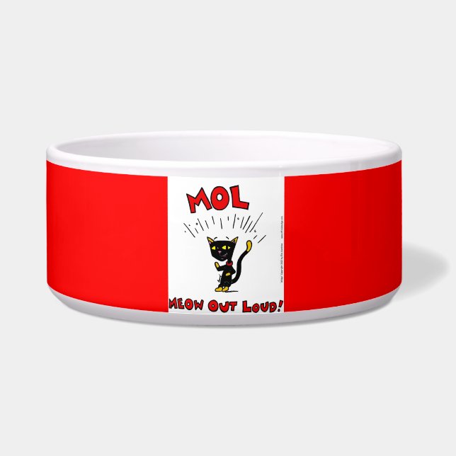 Mel "MOL: MEOW OUT LOUD" Pet Bowl Voerbakje (Voorkant)