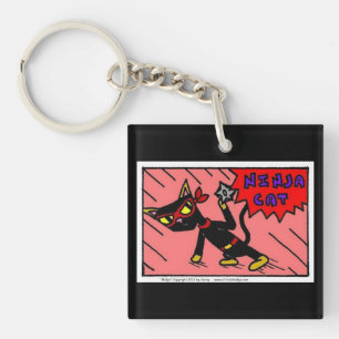Mel NINJA CAT Acrylische Sleutelhanger