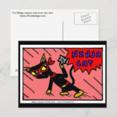 Mel "NINJA CAT"-Briefkaart Briefkaart (Voorkant / Achterkant)