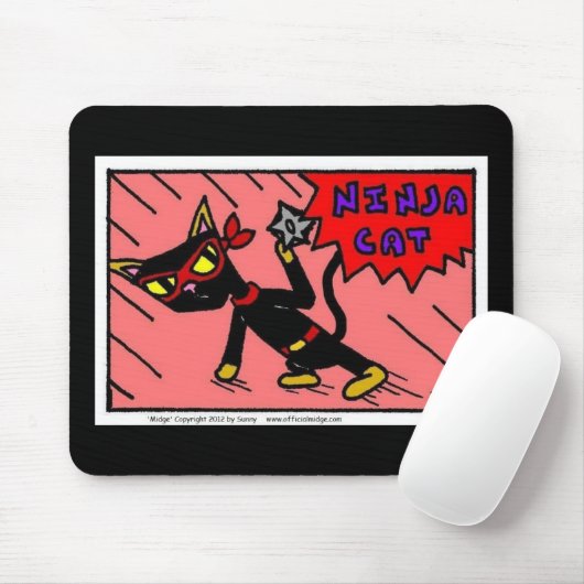 Mel NINJA CAT Mousepad Muismat (Met muis)