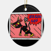 Mel NINJA CAT-Ornament Keramisch Ornament (Links)