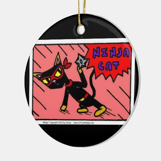 Mel NINJA CAT-Ornament Keramisch Ornament (Links)