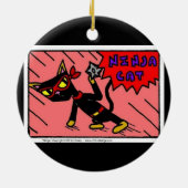 Mel NINJA CAT-Ornament Keramisch Ornament (Achterkant)