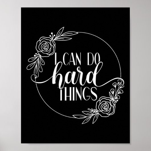 Mela Motivatie workout Design Ik kan hard Th Poster (Voorkant)