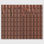 Melade chocolade die over een chocoladeblok druppe cadeaupapier (Vlak)