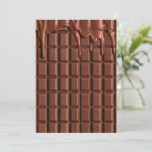 Melade chocolade die over een chocoladeblok druppe kaart (Staand voorkant)