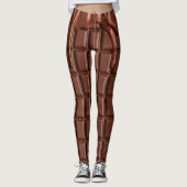 Melade chocolade die over een chocoladeblok druppe leggings (Voorkant)